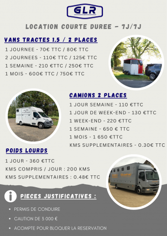 Tarif location van online