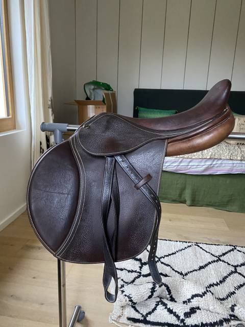 Selle cheval gd poney 16,5 havane Equip horse mixte