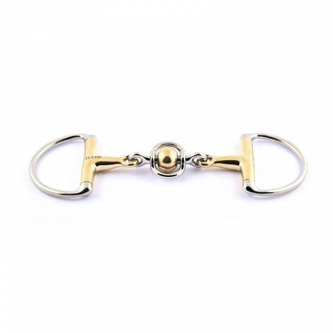 Mors à olives double brisure inox et boule en german silver - Jump in