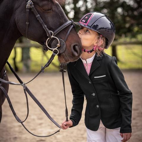 Veste de compétition Junior noire Fille Charlie - Jump'in