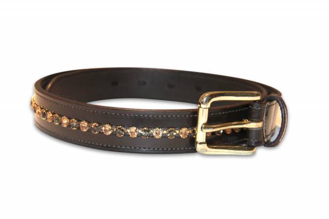 Ceinture cuir pierres Swarovski HFI