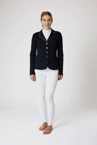 Veste de concours noire liseré blanc Horze