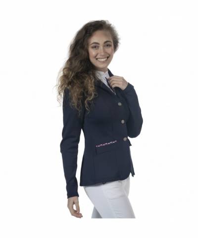 Veste concours enfant Paloma bleu/fuschia Flag's&cup