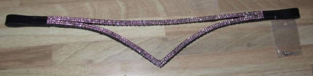 Frontal strass rose triangle