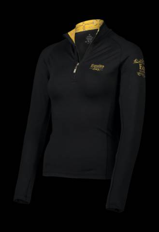 Polo Baselayer noir rosegold - Equito