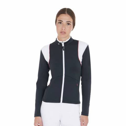 Veste technique avec inserts perforés marine/fuchsia - EQUESTRO