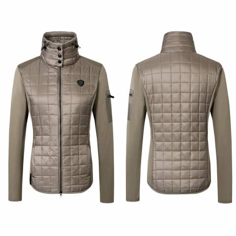 Veste combinée taupe pour dame - Covalliero Hiver 2024