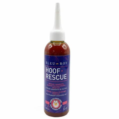 Hoof Rescue, lotion de soin pour les fourchettes pourries de chez Bleu Roy