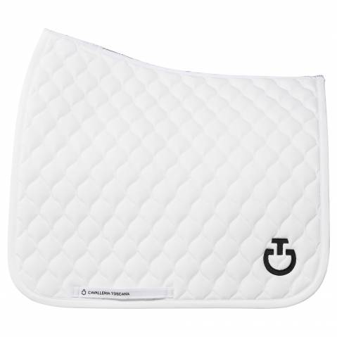 Tapis de selle Circular Quilted Blanc Dressage - CAVALLERIA TOSCANA