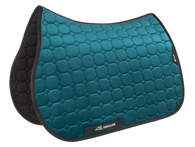 Tapis de selle Octogon Velours Garog Emeraude - EQUILINE