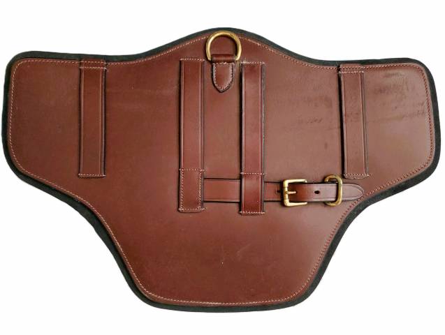 Bavette en cuir pour sangle équitation