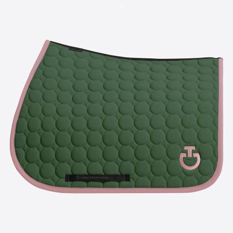 Tapis de selle Circle Quilted Vert Rose - CAVALLERIA TOSCANA