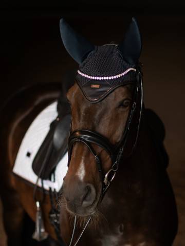 Bonnet anti-mouches anti bruit Modern Dark Ocean - Equestrian Stockholm