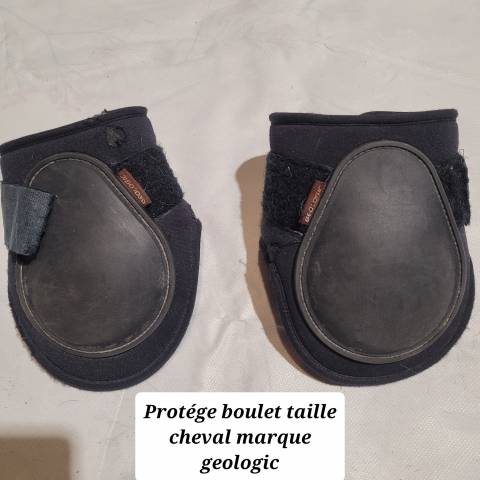 Protège boulet noir taille cheval marque géologic