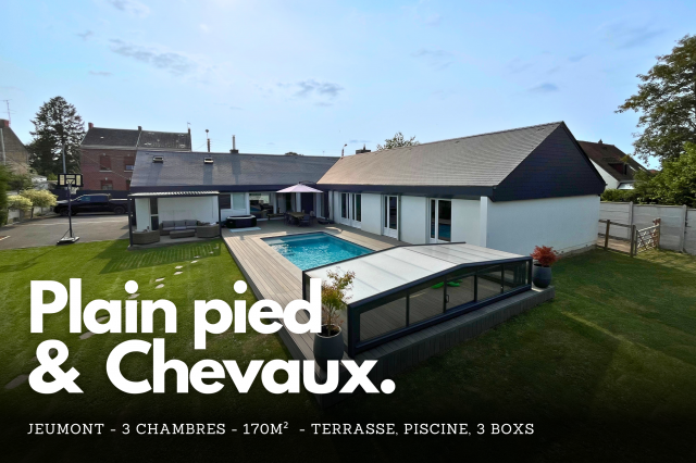 Villa avec piscine et boxs pour 3 chevaux