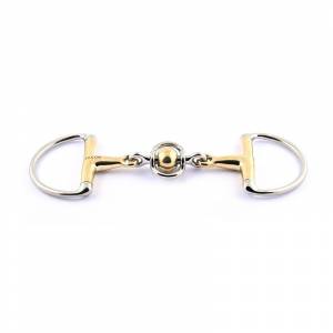 Mors à olives double brisure inox et boule en german silver - Jump in