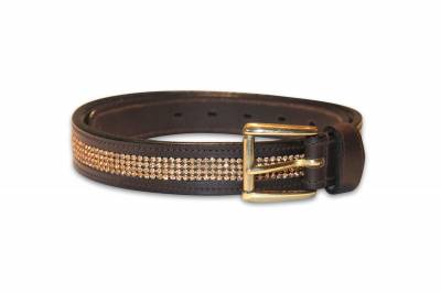 Ceinture en cuir avec strass Swarovski HFI