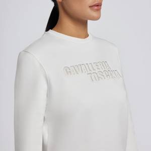 Pull Crew Neck coton blanc - CAVALLERIA TOSCANA