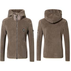 Veste à capuche teddy taupe pour dame - Covalliero Hiver 2024