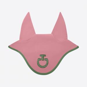 Bonnet anti-mouches tissu Candy Pink Olive - CAVALLERIA TOSCANA