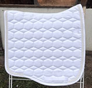 Tapis Mattes cheval dressage blanc concours strass 