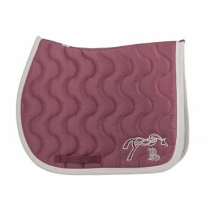 Tapis de selle Classique Magenta et Blanc - PENELOPE COLLECTION