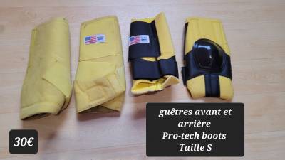 Guêtres avant et arrières jaune Proteck boots USA 