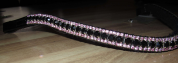 Frontal strass noir et rose