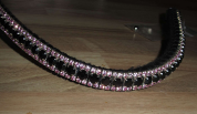 Frontal strass noir et rose