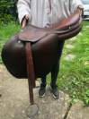 Selle cuir mixte marron 