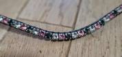 Frontal strass gris, blanc et rose strass fin