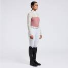 Polo de concours manches longues Sheer Jacquard Rose - CAVALLERIA TOSCANA