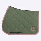 Tapis de selle Diamond Quilted Olive rose - CAVALLERIA TOSCANA