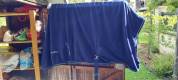 Couverture cheval bleue marine