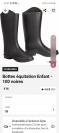 Botte equitation taille 34