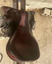 Selle Devaucoux cuir marron 17,5