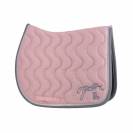 Tapis de selle Classique Rose Clair et Gris - PENELOPE COLLECTION