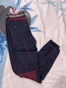 Legging bleu et bordeaux 