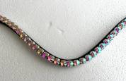 Frontal gros strass crystal holographique arc en ciel