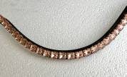 Frontal Crystal rosegold or rose cuir marron cheval