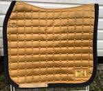 Tapis de selle EQUITO jaune or taille cheval dressage